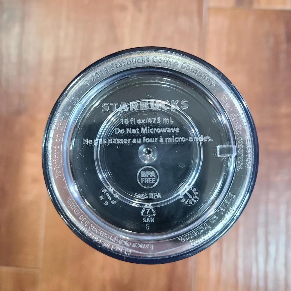 Starbucks 2013 Holiday Ornament Insulated Plastic Travel Snap Lid‎ Grande 16 oz